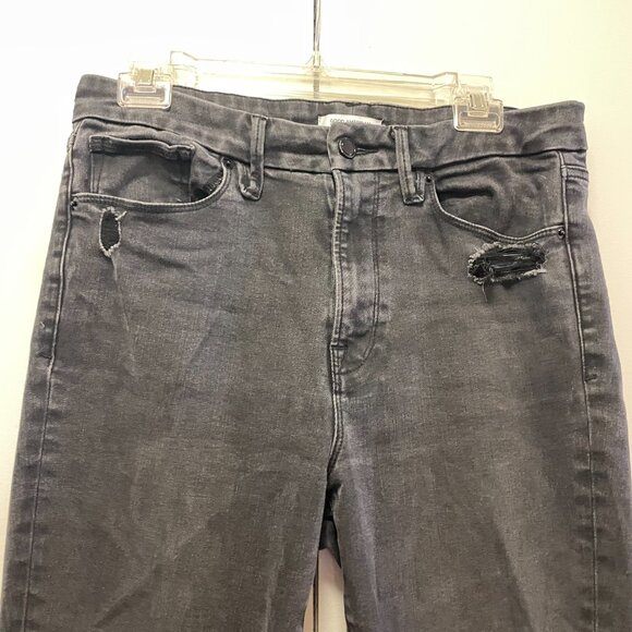 GOOD‎ AMERICAN GOOD WAIST CROP BLACK 12/31 - Picture 6 of 8